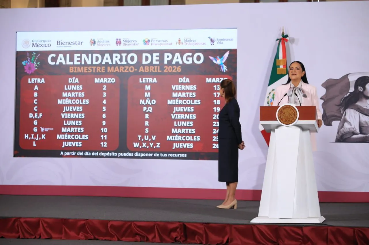 Del 2 al 26 de marzo se realiza pago del bimestre marzo-abril de los Programas para el Bienestar: Ariadna Montiel 