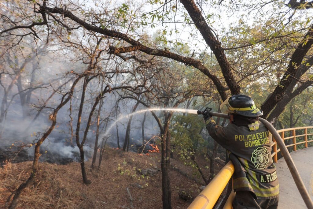 Controlan incendio en Bosques de Chapultepec en Puebla