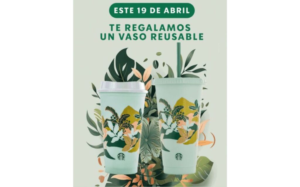 Starbucks regala vasos reutilizables por el Día de la Tierra