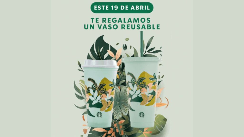 Starbucks regala vasos reutilizables por el Día de la Tierra