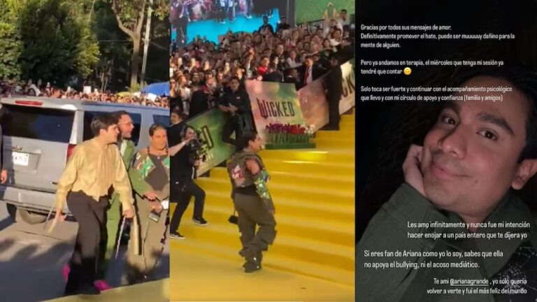 Ricardo Peralta reaccionó tras ser abucheado por el público en la premiere de Wicked