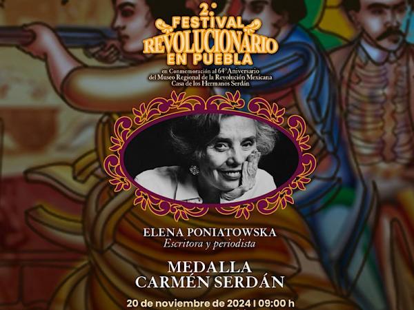 Entregará gobierno estatal medalla “Carmen Serdán” a Elena Poniatowska