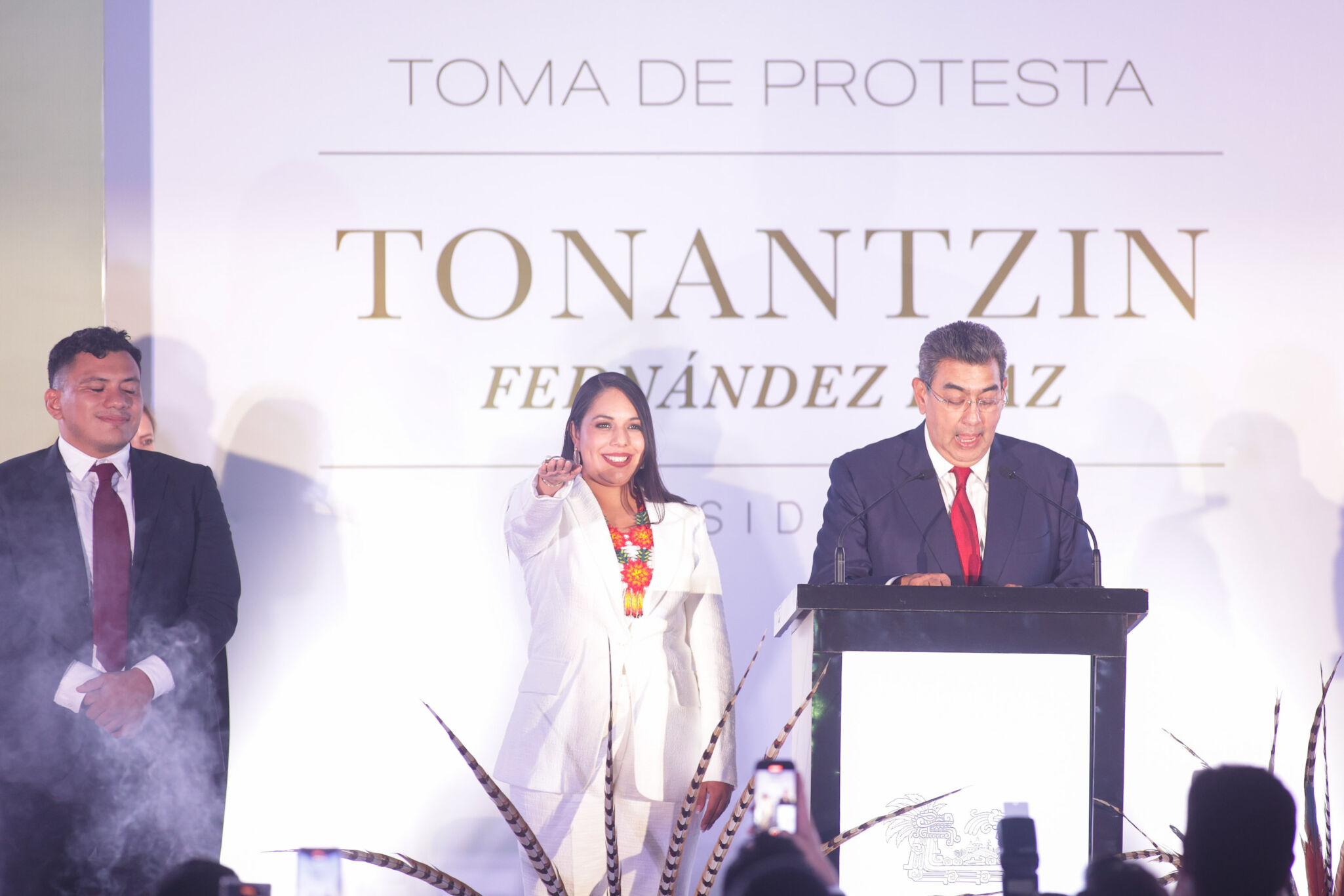 Sergio Salomón toma protesta a Tonantzin Fernández Díaz en San Pedro Cholula