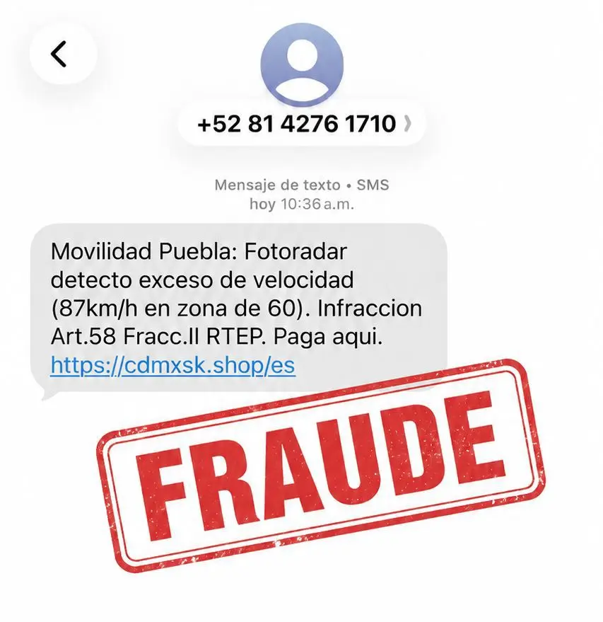 Gobierno estatal alerta sobre mensajes fraudulentos de multas por exceso de velocidad