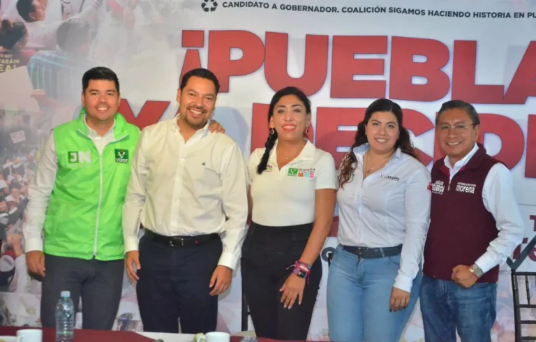 Contra las dádivas del PRIAN y en defensa del voto, forman frente común candidatos de Morena y la Megacoalición.