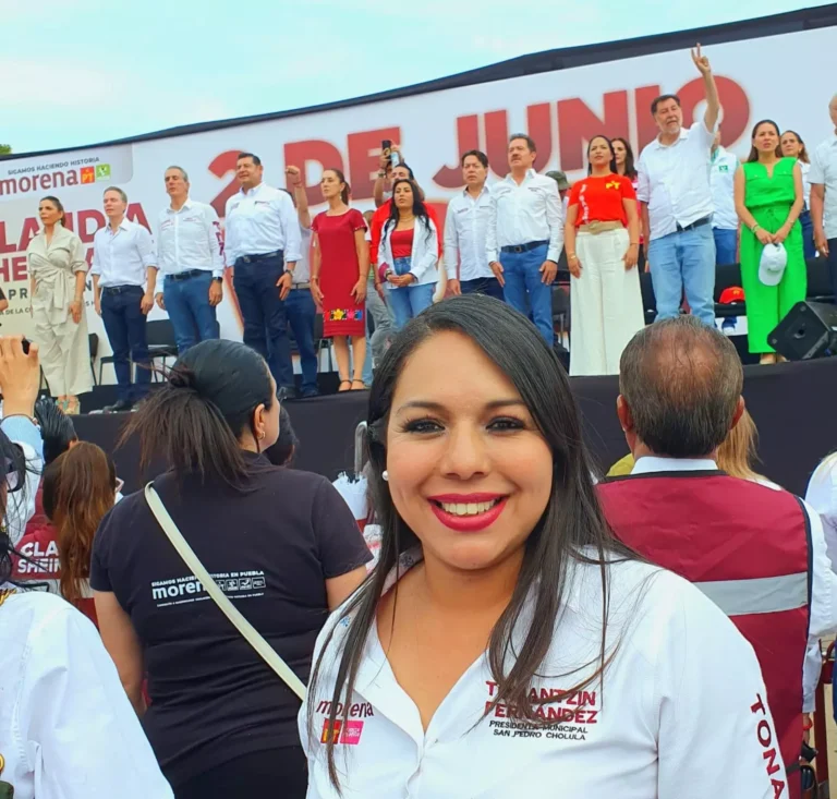 Tonantzin Fernández y cholultecas respaldan a Alejandro Armenta en su cierre de campaña