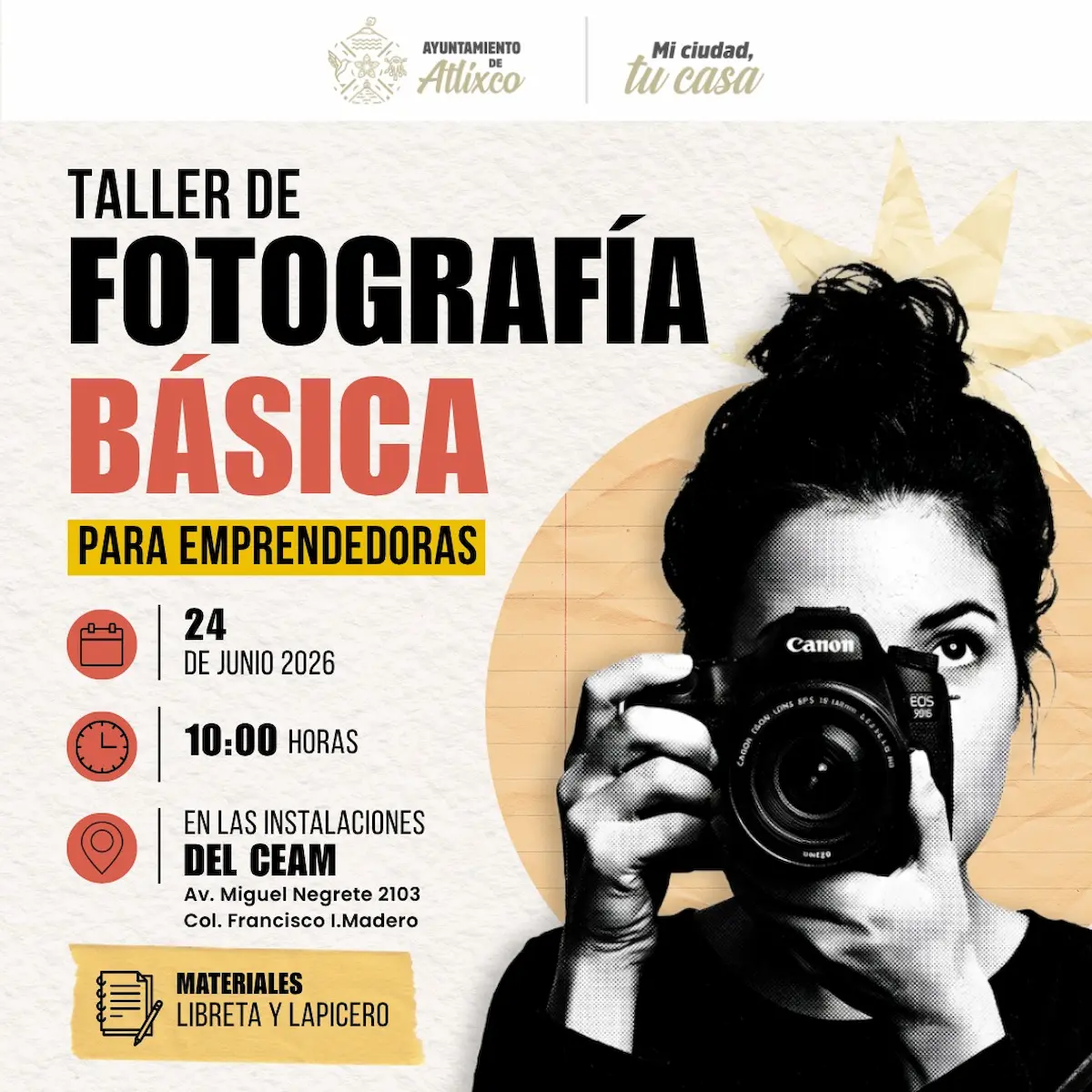 Ariadna Ayala impulsa autoempleo para mujeres de Atlixco con diversos talleres