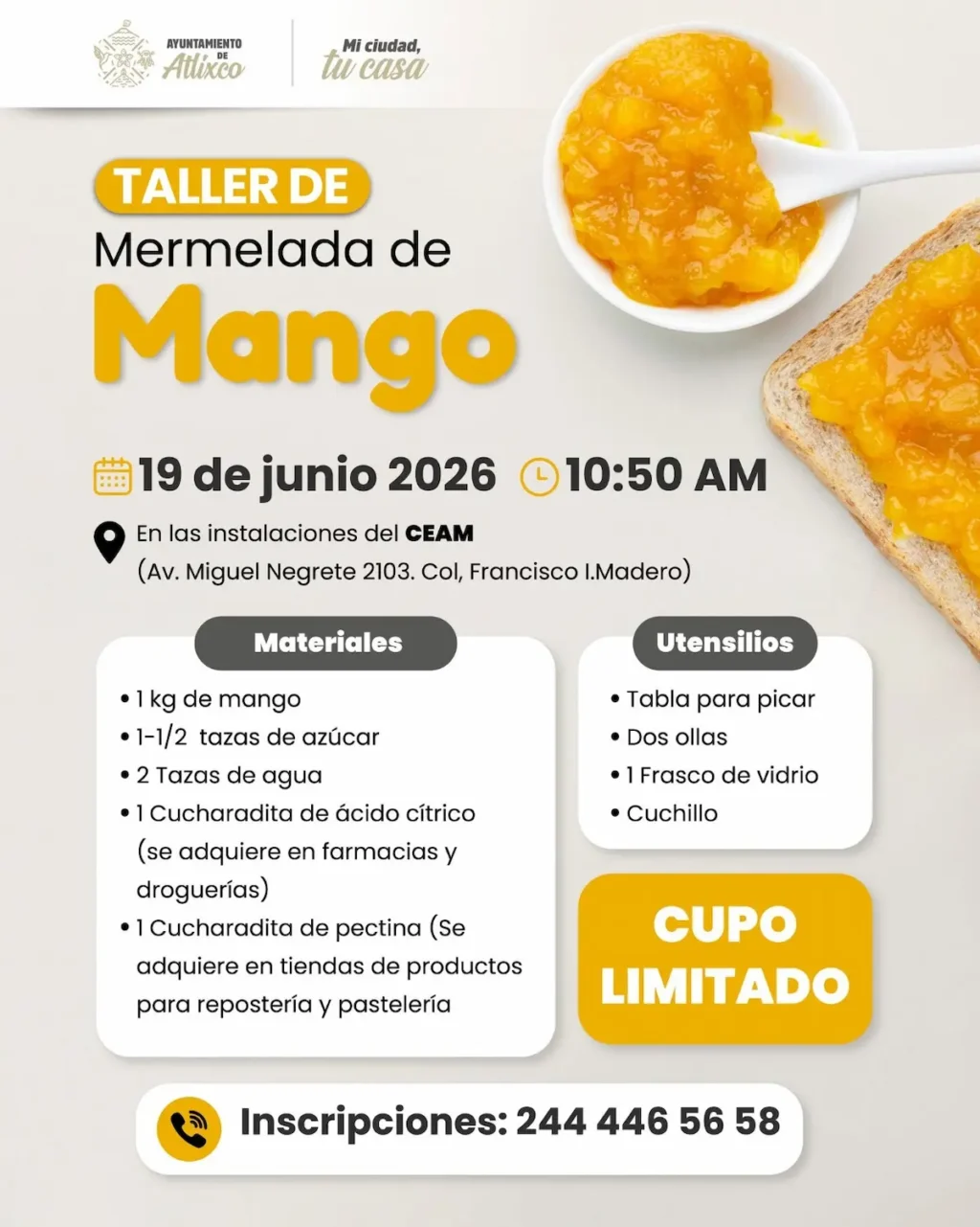 Ariadna Ayala impulsa autoempleo para mujeres de Atlixco con diversos talleres