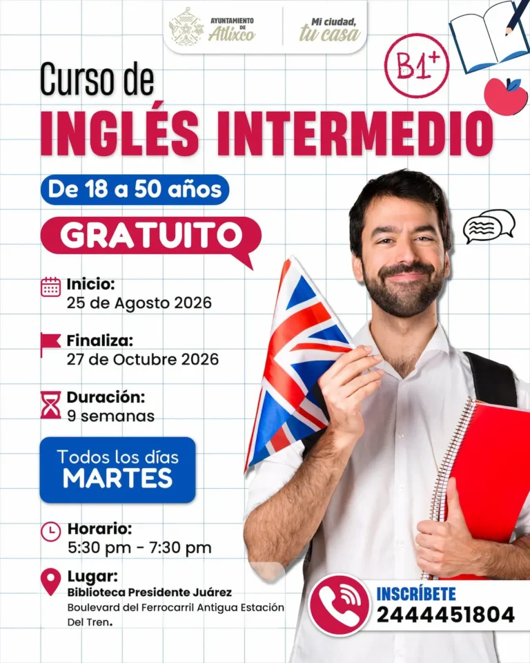 Atlixco impulsa aprendizaje de inglés con cursos gratuitos