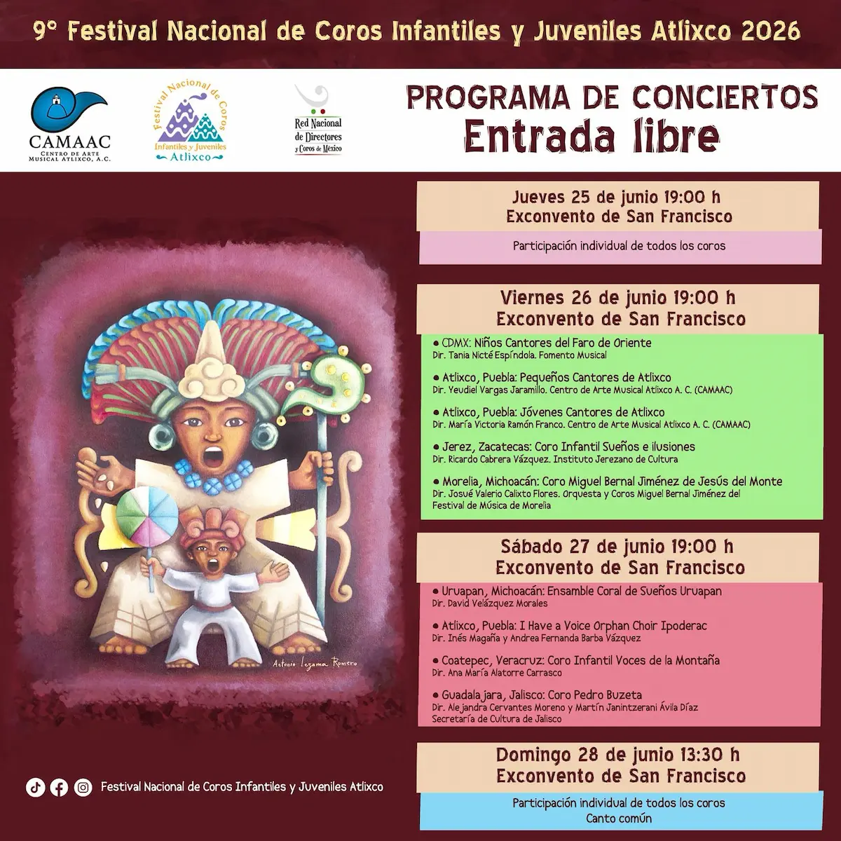 Atlixco, sede del 9º Festival Nacional de Coros Infantiles y Juveniles