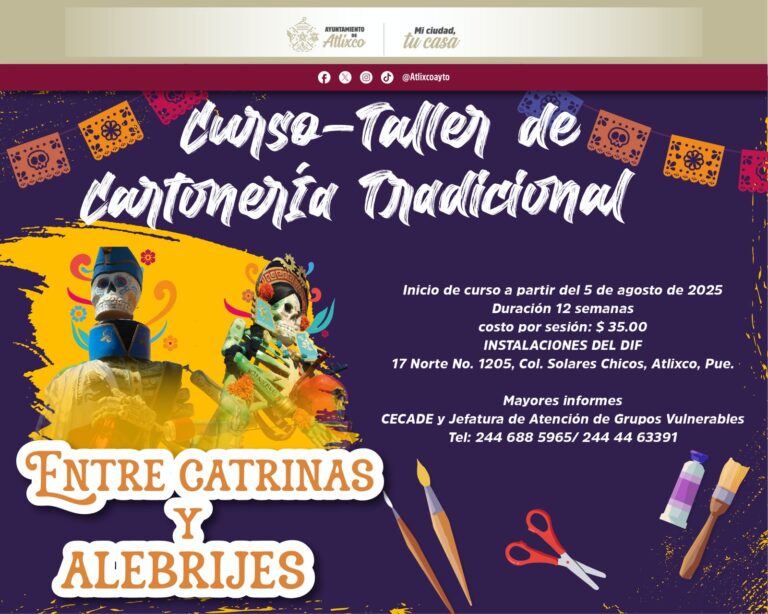 curso de cartonería Atlixco