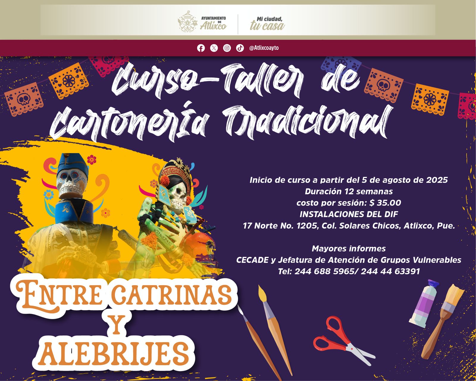 curso de cartonería Atlixco