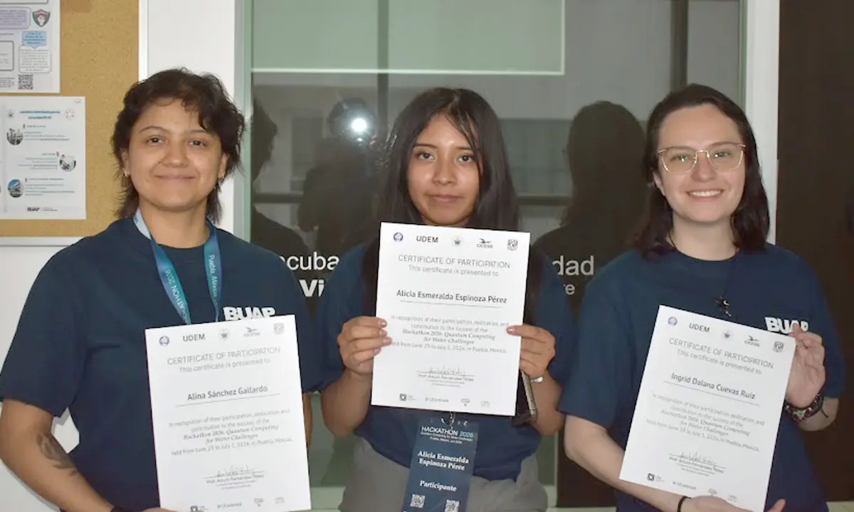Destacan alumnos BUAP en el “Hackathon LATAM 2026 Quantum Computing for Water Challenges”