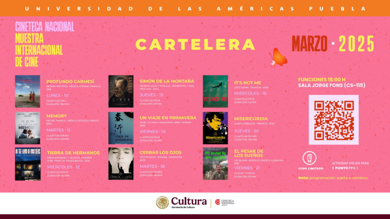 Llega a la UDLAP la Muestra Internacional de Cine de la Cineteca Nacional