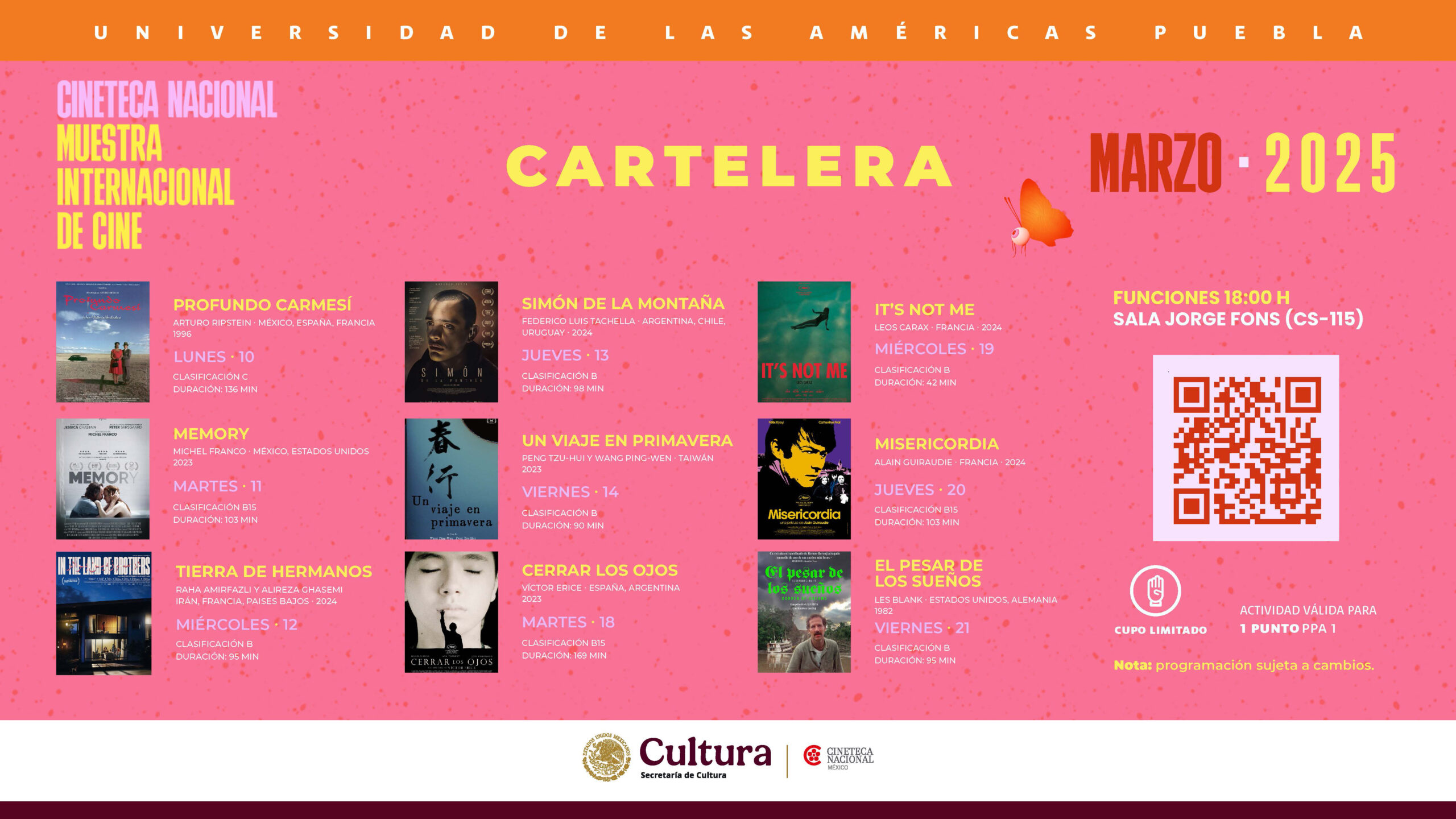 Llega a la UDLAP la Muestra Internacional de Cine de la Cineteca Nacional