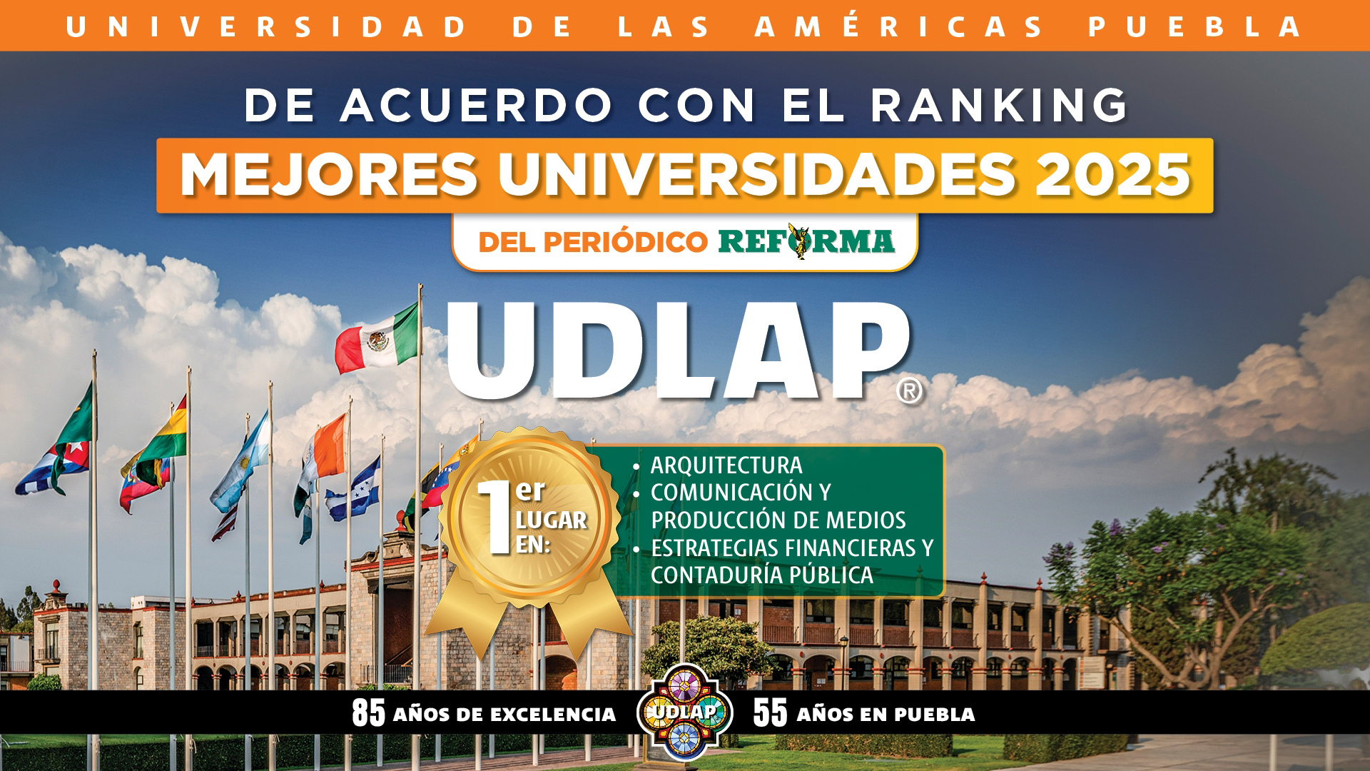Licenciaturas de la UDLAP dentro el top 3