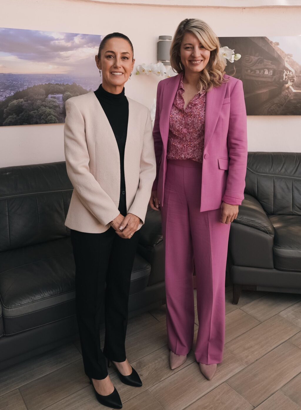 CLAUDIA SHEINBAUM SOSTIENE REUNIÓN CON LA CANCILLER DE CANADÁ MÉLANIE JOLY