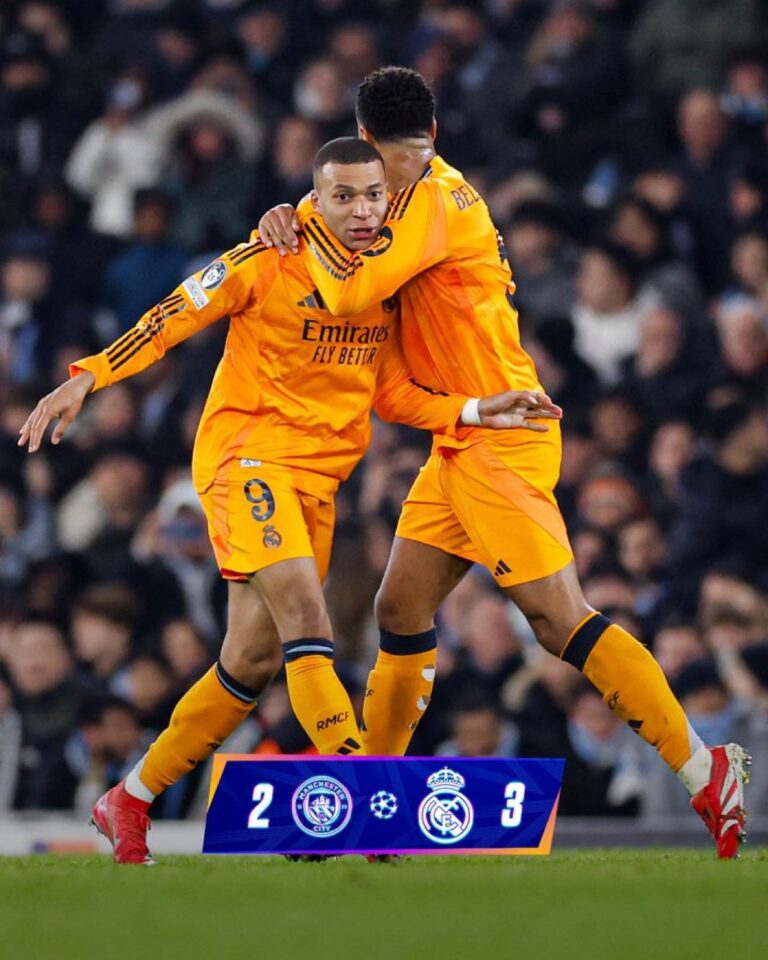 El Real Madrid vence de visita al Manchester City y se enfila a Octavos de Final de la Champions League
