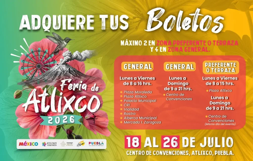 La Feria de Atlixco ya está aquí; conoce los puntos de venta de los boletos