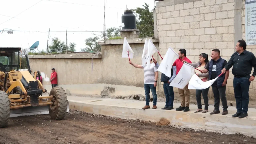 Obras con sentido social en Atlixco; gobierno de Ariadna Ayala impulsa la construcción de la calle Revolución
