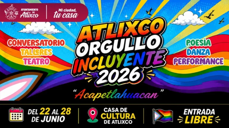 Respeto e inclusión en Atlixco; estas son las actividades del Orgullo Incluyente 2026