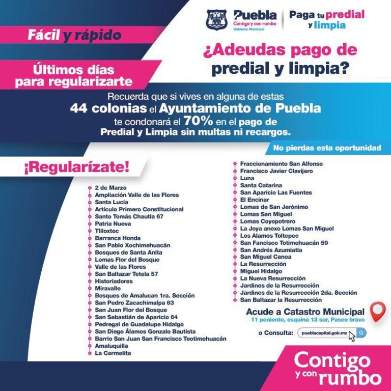 AYUNTAMIENTO INVITA A APROVECHAR ÚLTIMOS DÍAS PARA PAGAR PREDIAL CON DESCUENTO EN ZONAS DE ALTA VULNERABILIDAD