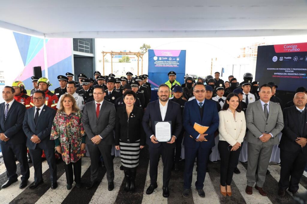 RECIBE ACADEMIA DE POLICÍA MUNICIPAL DE PUEBLA REGISTRO COMO INSTANCIA CAPACITADORA TIPO “A”