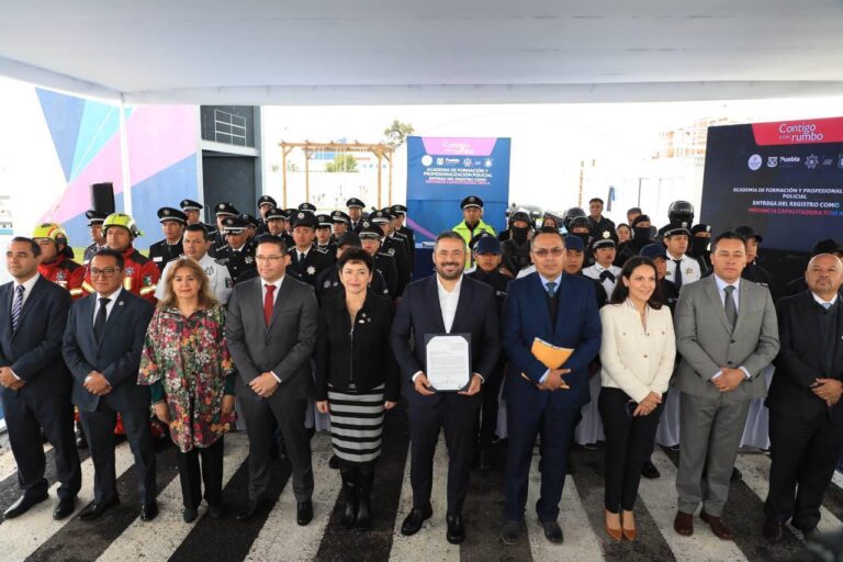 RECIBE ACADEMIA DE POLICÍA MUNICIPAL DE PUEBLA REGISTRO COMO INSTANCIA CAPACITADORA TIPO “A”