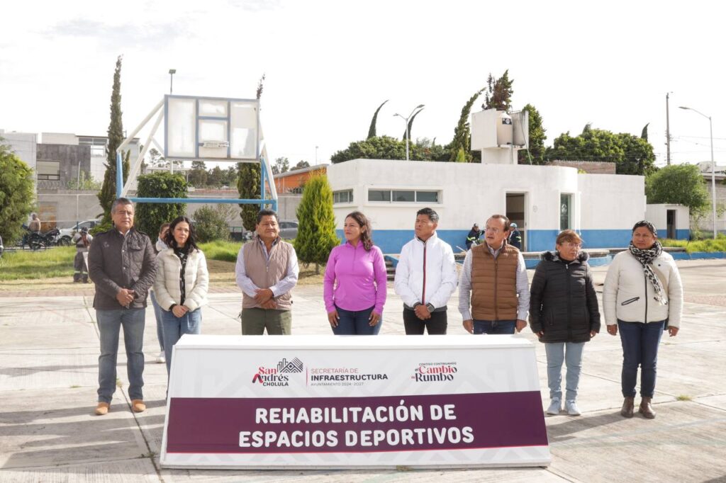 ARRANCA LUPITA CUAUTLE CON REHABILITACIÓN DE ESPACIOS DEPORTIVOS EN SAN ANDRÉS CHOLULA