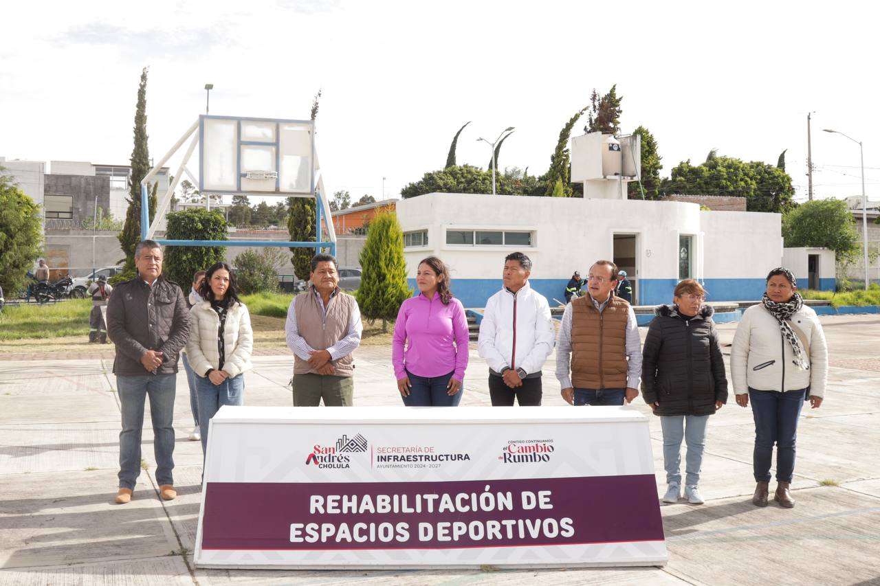 ARRANCA LUPITA CUAUTLE CON REHABILITACIÓN DE ESPACIOS DEPORTIVOS EN SAN ANDRÉS CHOLULA
