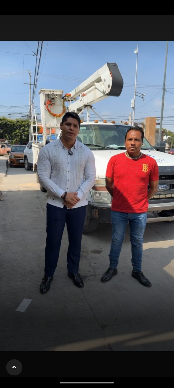 SUPERVISA OMAR MUÑOZ JORNADA DE MANTENIMIENTO DE LUMINARIAS EN SANCTORUM