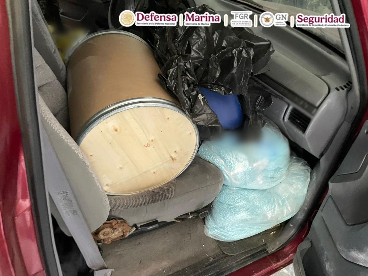 La más de una tonelada decomisada el día ayer en Los Mochis, Sinaloa