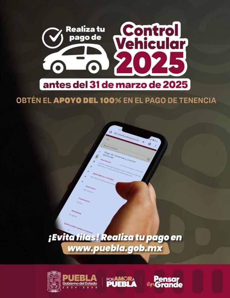 Hoy inicia pago del Control Vehicular 2025
