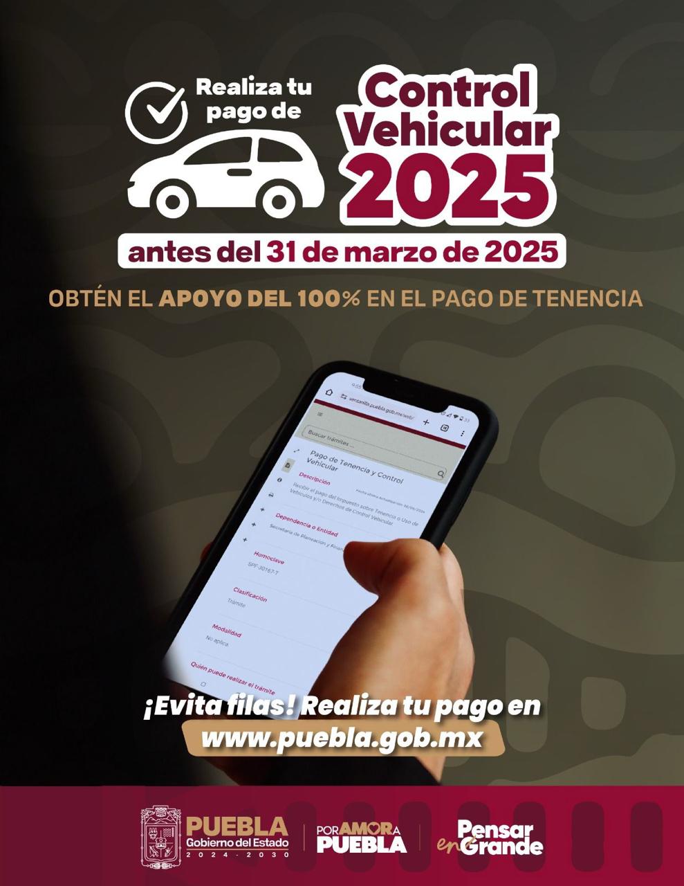 Hoy inicia pago del Control Vehicular 2025