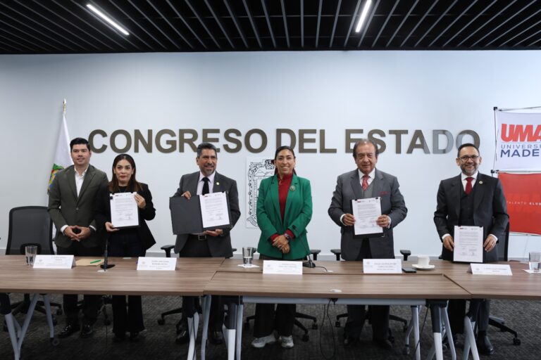 Signan Convenio de Colaboración Congreso del Estado y Universidad Madero