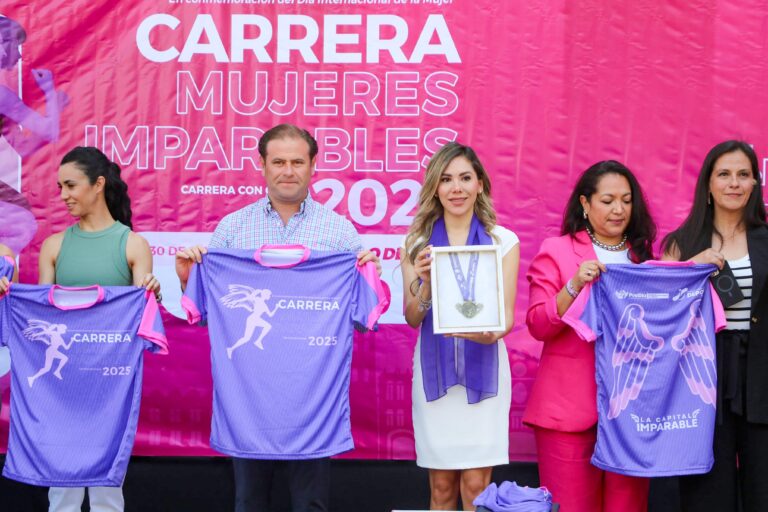 IMDP y la Secretaría de Igualdad Sustantiva presentan la playera y medalla de la Carrera “Mujeres Imparables”