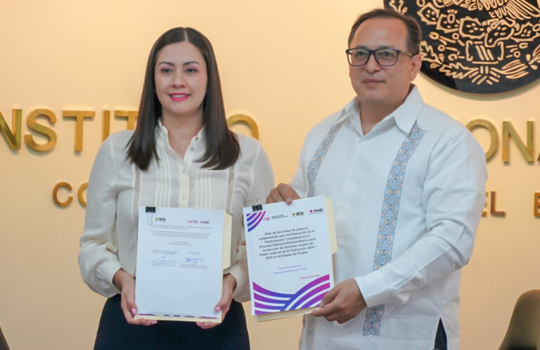 FIRMA IEE PLAN PARA LA PROMOCIÓN DE LA PARTICIPACIÓN CIUDADANA EN EL  PROCESO ELECTORAL EXTRAORDINARIO DEL PJF