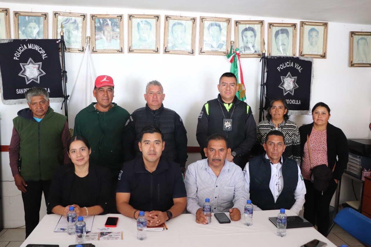 San Pedro Cholula refuerza seguridad en San Cosme Texintla