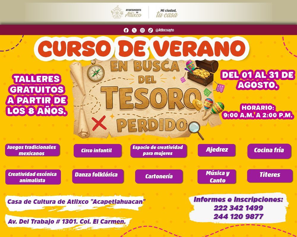 PRIMER CURSO DE VERANO “EN BUSCA DEL TESORO PERDIDO”.