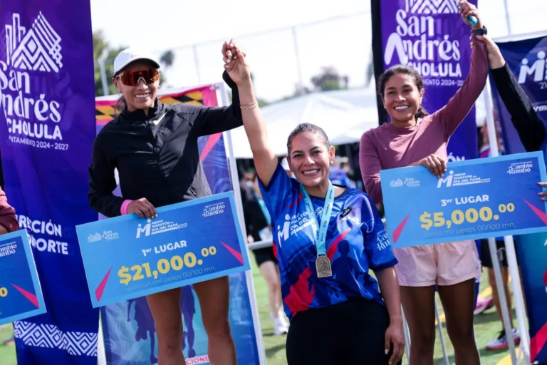Más de 6 mil corredores celebran el Día del Papá en el Medio Maratón de San Andrés Cholula 2026