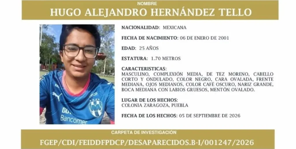 Hallan en río Alseseca mochila de Hugo Alejandro; BUAP pide apoyo