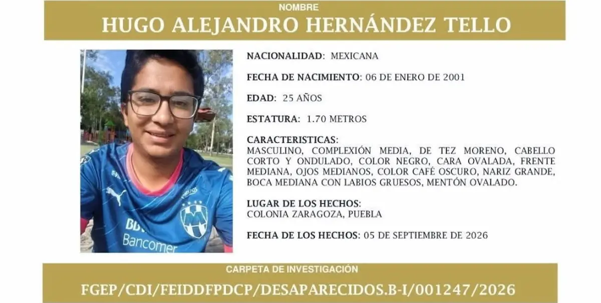 Hallan en río Alseseca mochila de Hugo Alejandro; BUAP pide apoyo