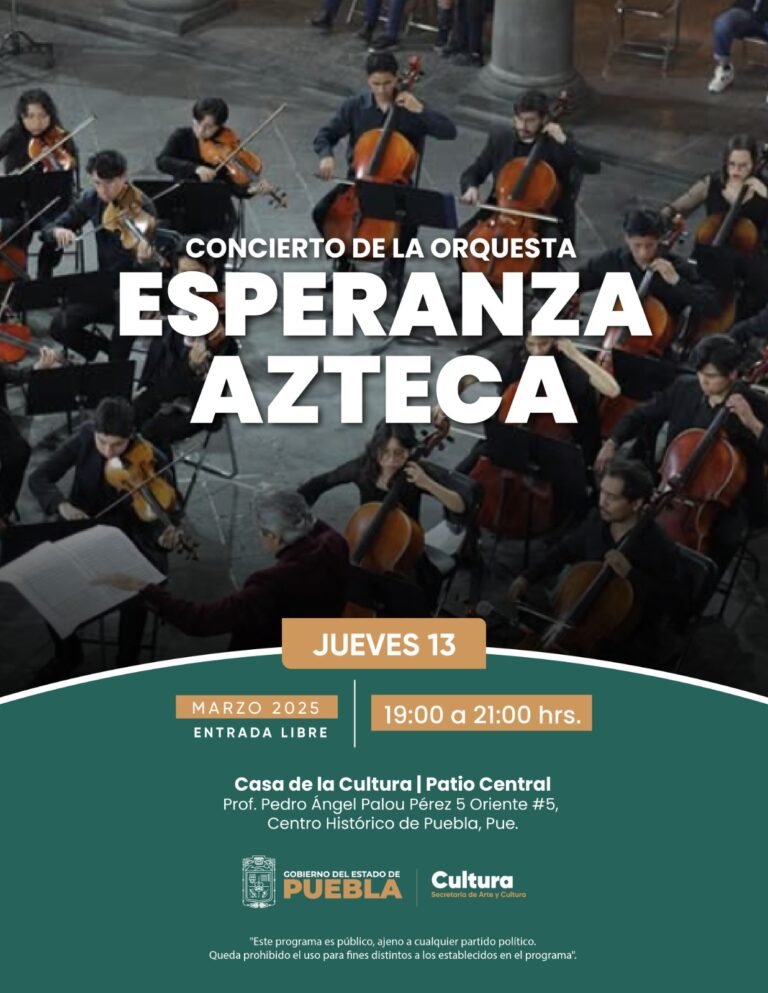 Casa de la Cultura albergará concierto de la Orquesta Esperanza Azteca