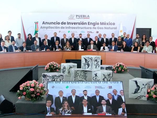 Anuncian gobierno de Puebla y Engie México inversión por mil mdp para infraestructura en gas natural