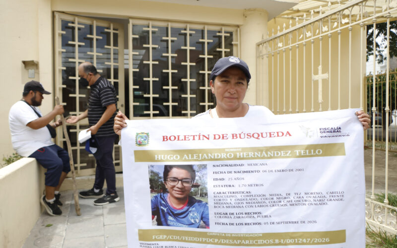 Suman 23 acciones en la búsqueda de Hugo Alejandro, alumno de la BUAP desaparecido