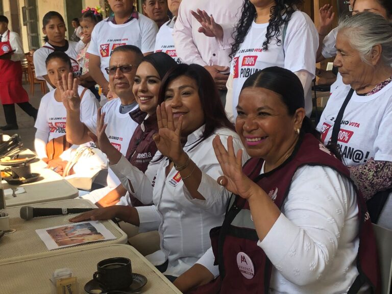 La candidata del PSI, Nohemí Luna, se suma a la campaña de Tonantzin Fernández