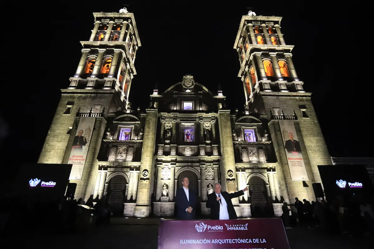 La Catedral de Puebla estrena iluminación LED