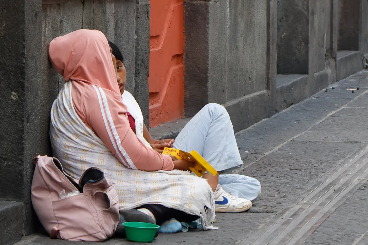 Pobreza en Puebla, a simple vista en el Centro Histórico