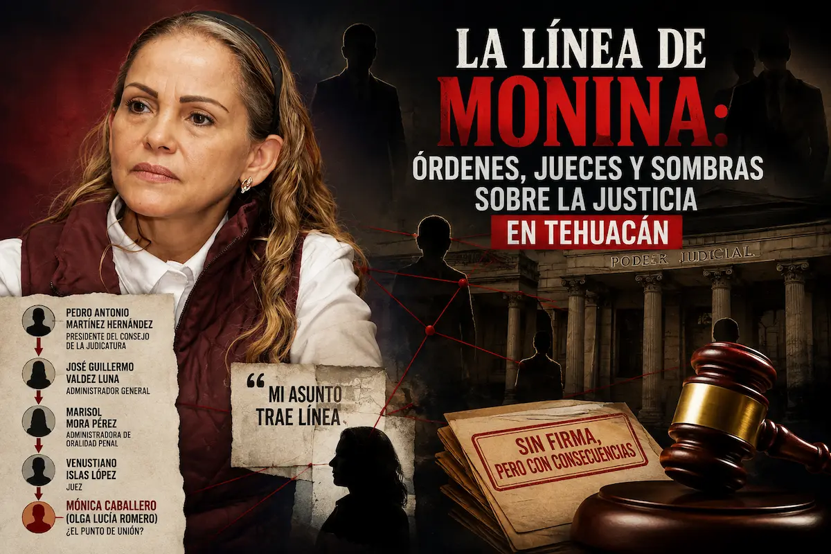 La línea de Monina: órdenes, jueces y sombras sobre la justicia en Tehuacán