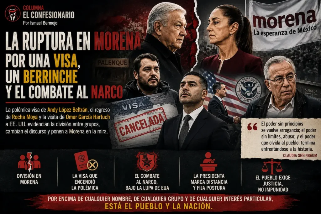 La ruptura en Morena por una visa, un berrinche y el combate al narco